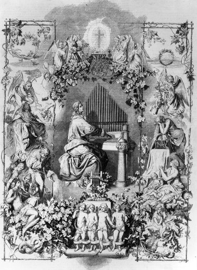 Apotheosis of Mozart, engraved by Carl Joseph Geiger, 1857 by Leopold Schmidt